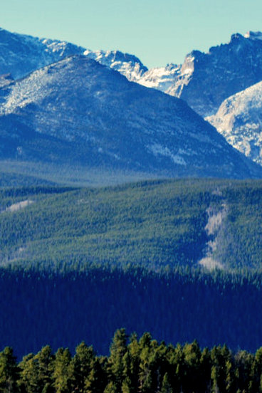 the left image of the rocky mountains